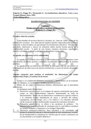 Las Instituciones Educativas Cara Y Seca