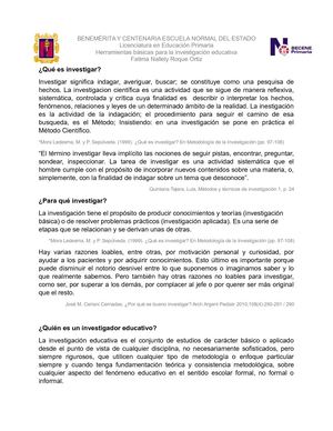 Preguntas acerca de lo que es investigar