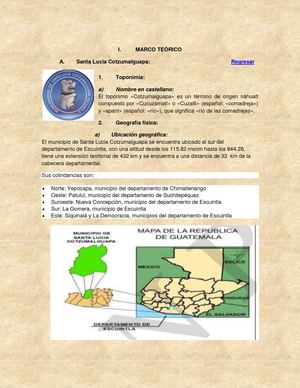 Informe Corredor Endemico Santa Lucia Cotzumalguapa