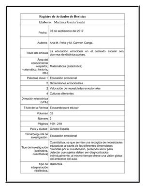 Ficha 2: Inteligencia Emocional