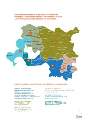 Carte des conseils de territoire Métropole Aix-Marseille-Provence