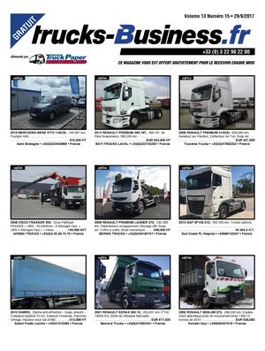 TRUCKS BUSINESS VOLUME 13 NUMÉRO 15 • 29/09/2017