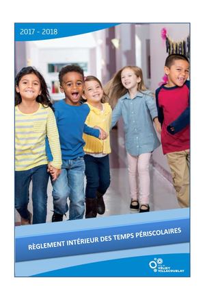 Règlement intérieur Des Temps Périscolaires  - Extrascolaires - Restauration
