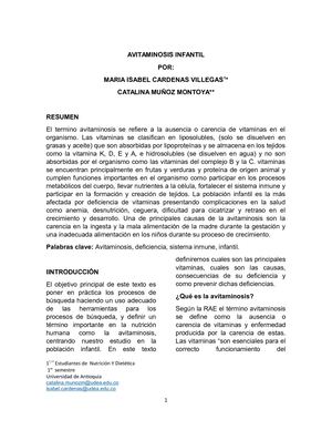 Avitaminosis Infantil