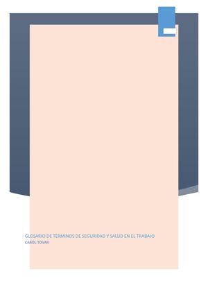 Glosario De Seguridad Y Salud En El Trabajo