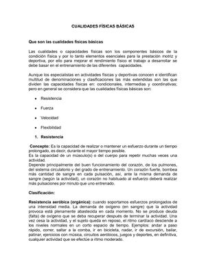 Cualidades Físicas Básicas