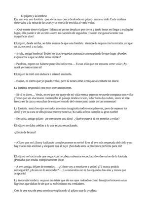 La lómbriz y el pájaro