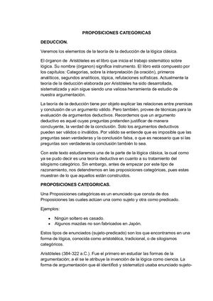 Proposiciones Categoricas