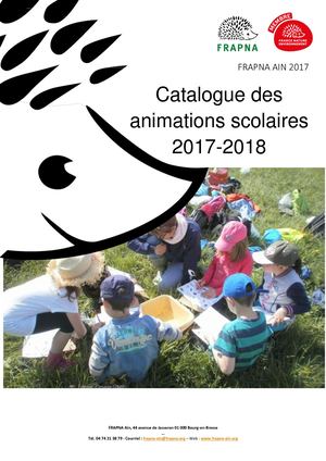Catalogue Animations Scolaires Frapna Ain 2017 2018