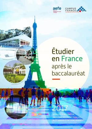 Brochure Etudier En France Apres Bac Aefe Cf 2017