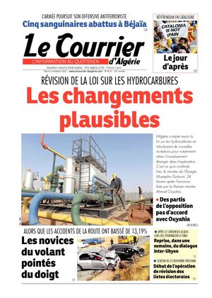 Le Courrier D'Algérie Du Mardi 3 Octobre 2017