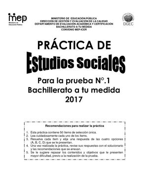 Practica  Estudios Sociales Bachillerato