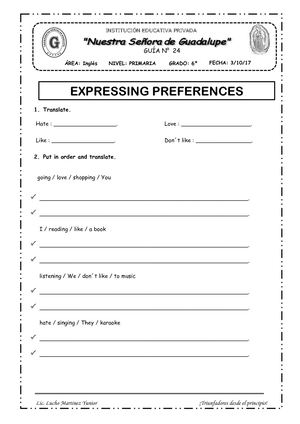 Expressing Preferences 6to