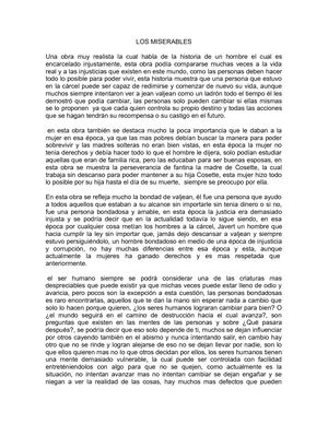 Ensayo Los Miserables