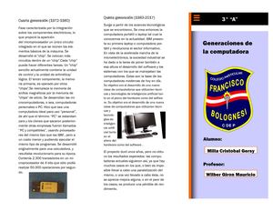 Tríptico sobre las Generaciones de la computadora