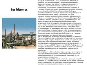 BTS 1 les dérivés du pétrole : activité Bitume