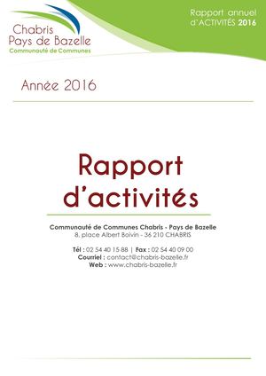 Rapport d'Activités 2016