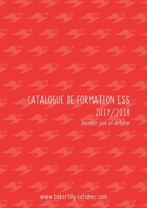 Baker Tilly Sofideec Catalogue Formation Ess