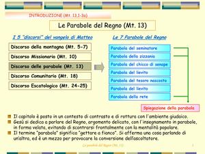 Mt 13 Le Parabole Del Regno