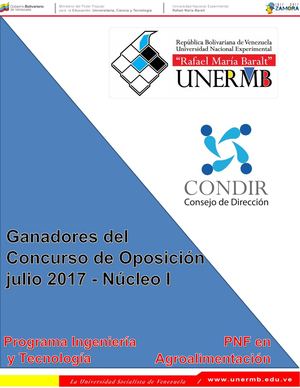 Ganadores Concurso de Oposición 2017 (Núcleo I) PIT - PNF