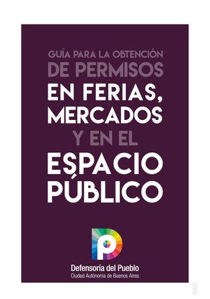 Guía para la obtención de permisos en ferias, mercados y en el espacio público