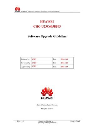 Huawei Chc U23c605b503 Software Upgrade Guideline