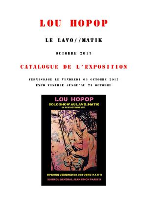 Catalogue Lou Hopop Solo Show Au Lavo Matik