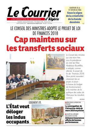 Le Courrier D'Algérie Du Jeudi 5 Octobre 2017