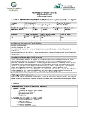 PDI OPERATORIA DENTAL II Ciclo 18 1