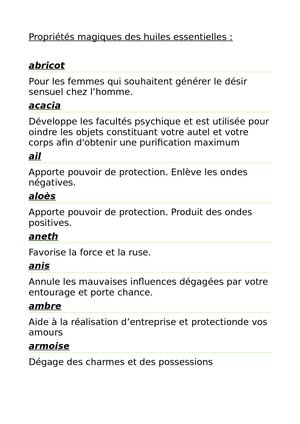 Proprietes Magiques Des He