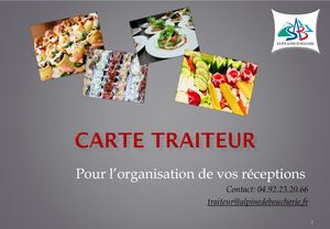 Carte traiteur sab