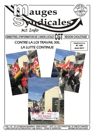 Mauges Syndicales n°188 sup - Août 2017