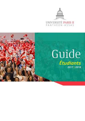 Guide de l'étudiant 2017 UP2PA