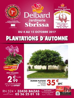 Jardinerie Delbard Sbrissa Octobre 2017