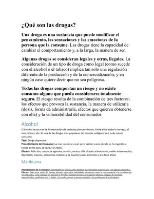 Qué Son Las Drogas