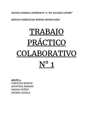 trabajo practico nuevas tecnologías, Grupo 2
