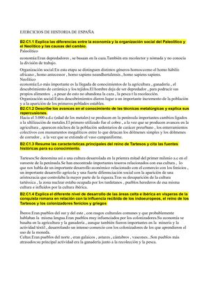 Ejercicios Historia De España