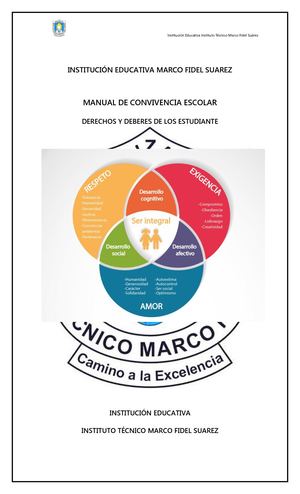 Manual De Convivencia Derechos Y Deberes