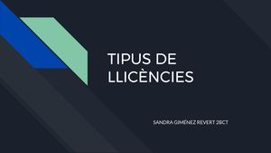 Tipus De Llicències