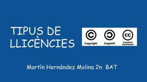 Tipus de llicències Martín