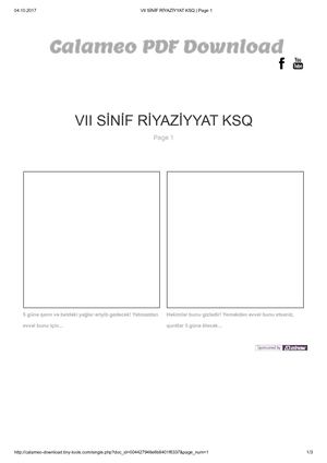 Vii Si̇ni̇f Ri̇yazi̇yyat Ksq Page 1