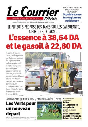 Le Courrier D'Algérie Du Samedi 7 Octobre 2017