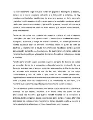 puntos positivos y negativos del rol del docente en la educacion a distancia.