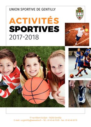 Plaquette Union sportive de Gentilly