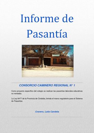 Informe De Pasantia