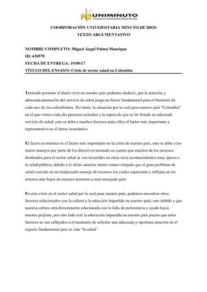 crisis en el sector salud "colombia"