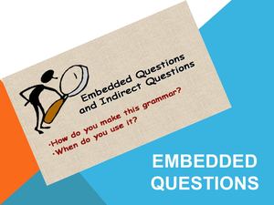 Embeddeg Question