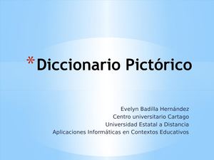 Tarea Diccionario Pictórico