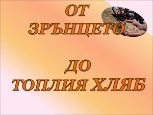 ОТ ЗРЪНЦЕТО ДО ТОПЛИЯ ХЛЯБ