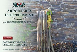 Parement Brun Et Pétales Ardoise